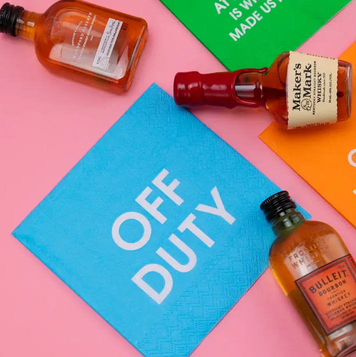 Off Duty - Cocktail Napkins - 13 Hub Lane   |  Cocktail Napkins
