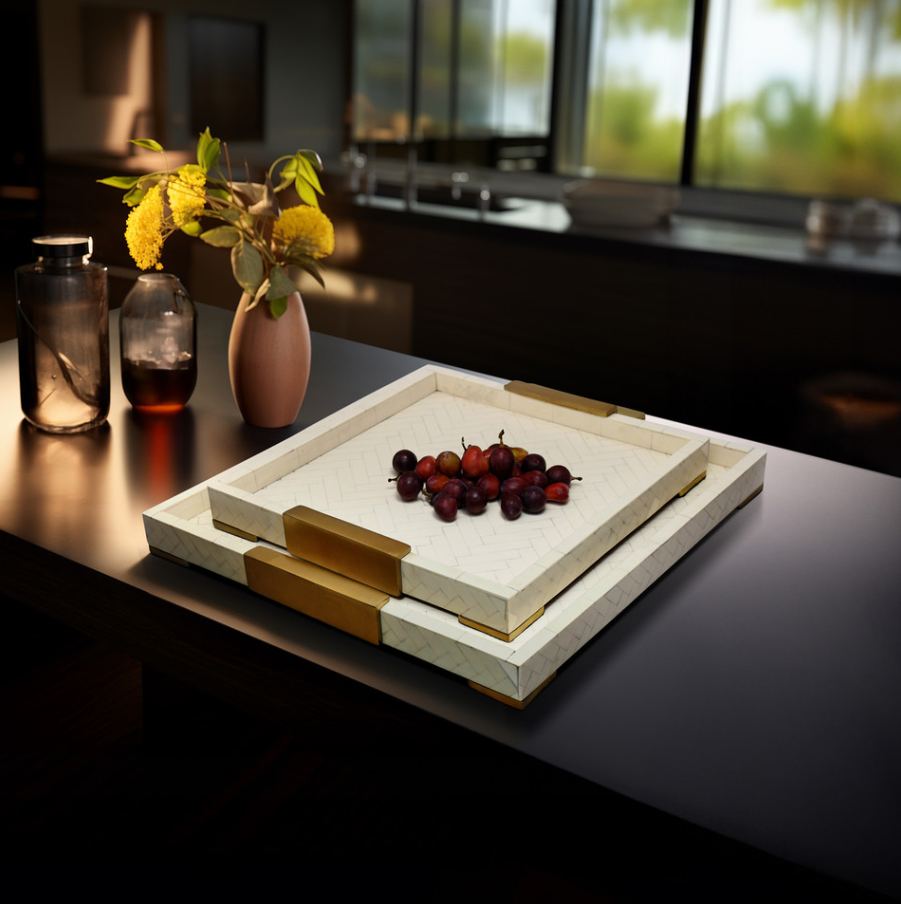 13 Hub Lane Carley Resin Tray - Thumbnail 4