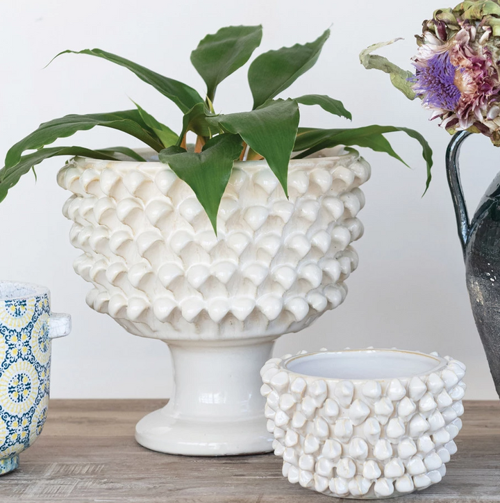 3D Formed Terra-Cotta Footed Planter - 13 Hub Lane   |  Stoneware Planters