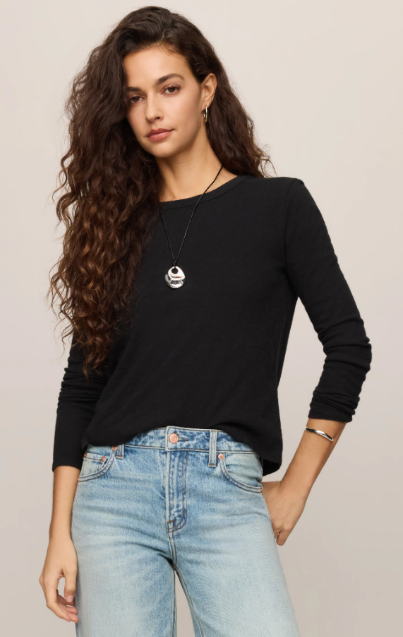 Junie Longsleeve Tee, Black