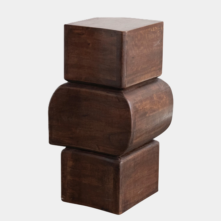 Mango Wood Stacked Table/Stool