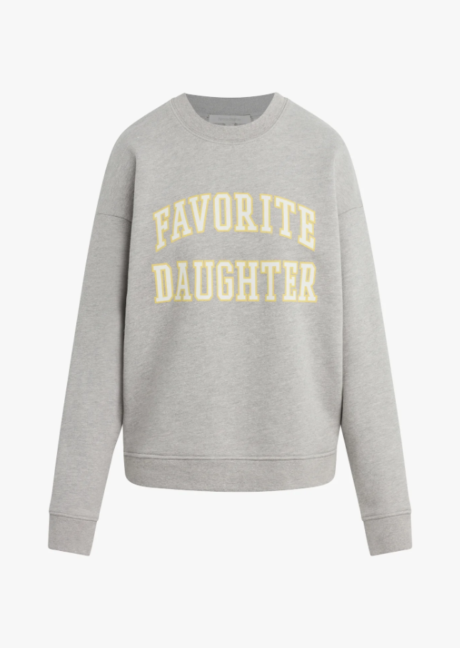 Favorite Daughter Collegiate Sweatshirt, Heather Grey & Golden