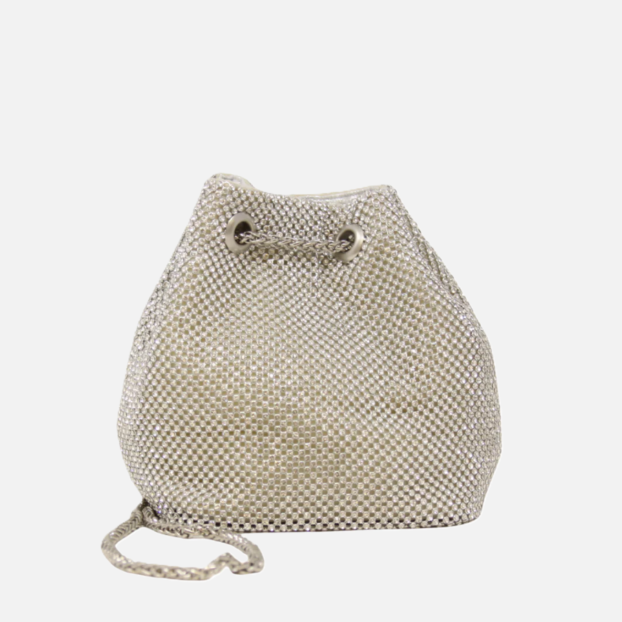 Evening Top Handle Bag, Silver - 13 Hub Lane   |  Evening Clutches