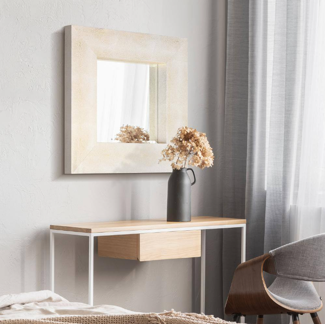13 Hub Lane Shagreen Leather Mirror - Thumbnail 5