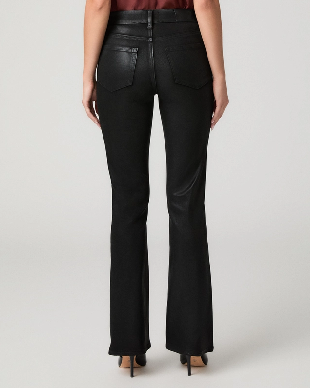 Paige High Rise Laurel Canyon 32" Bootcut Jean, Black Fog Luxe Coating