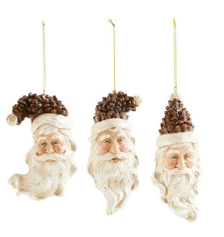Pinecone Santa Head Ornament - 13 Hub Lane   |  