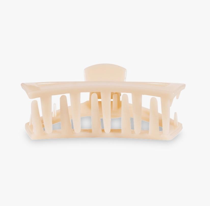 Open Hair Clip, Almond Beige
