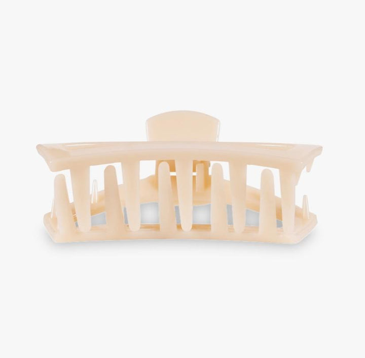 Open Hair Clip, Almond Beige