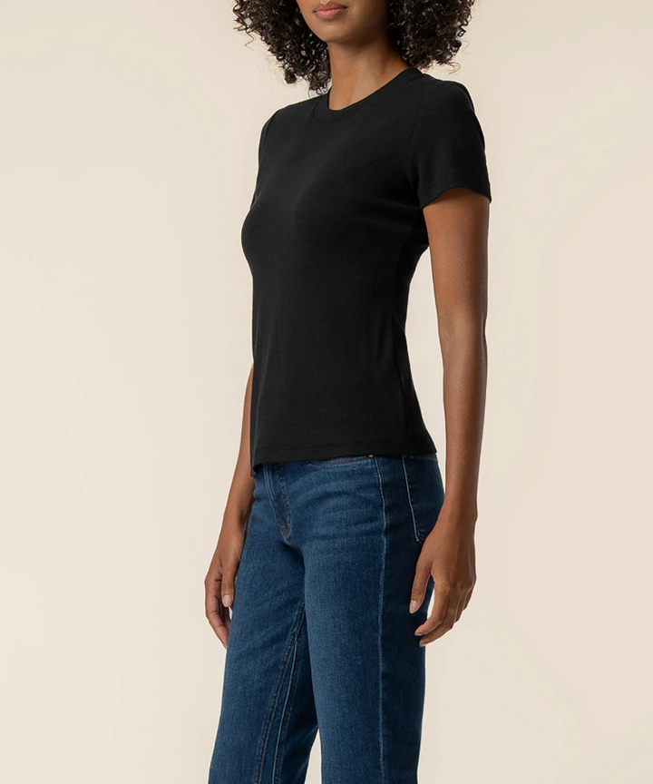 Kut From the Kloth Langley Rib Top, Black
