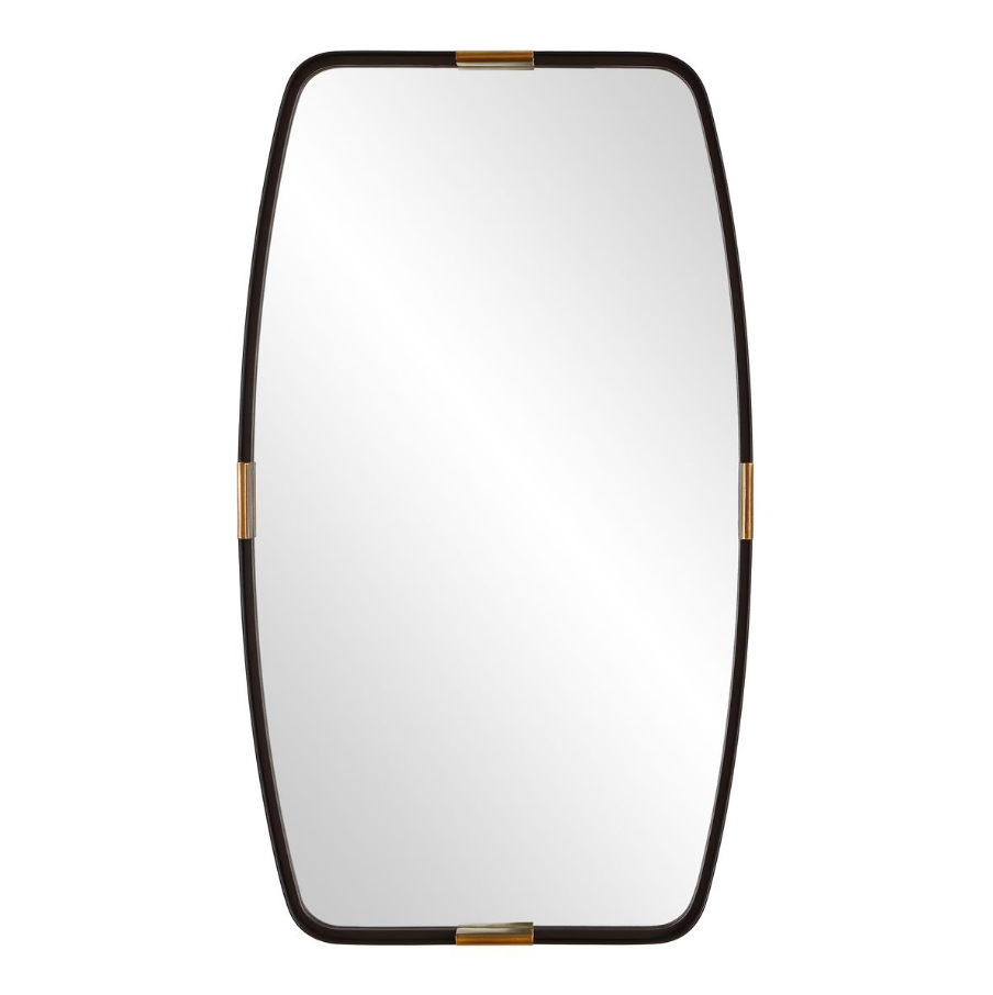 Sculptural Bronze Mirror