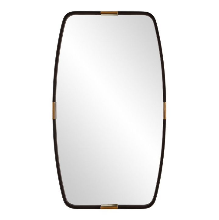 Sculptural Bronze Mirror
