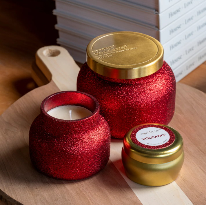 Red Glitter Volcano Signature Jar