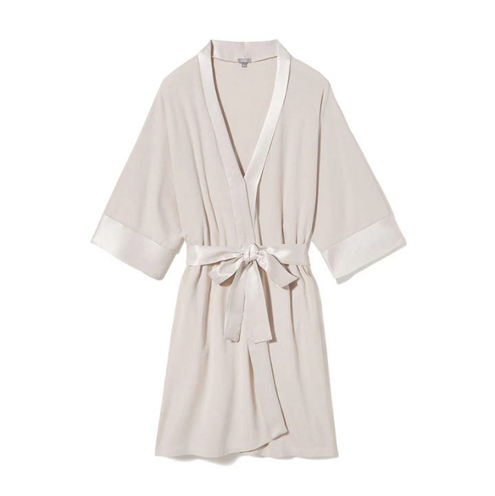 PJ Harlow Shala Knit Kimono Robe, Egg Nog