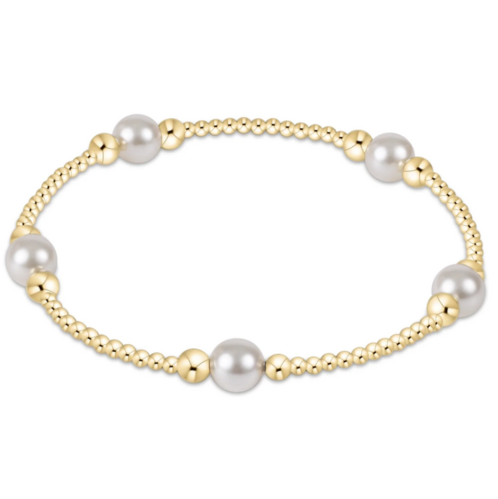 enewton purpose pearl 6mm bead bracelet - gold