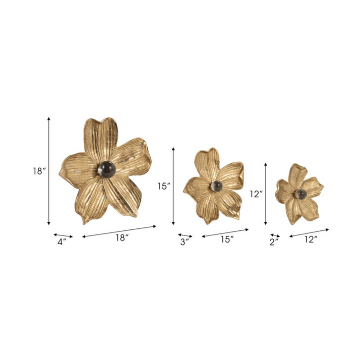 Rommie Gold Wall Flower - 13 Hub Lane   |  Wall Flowers