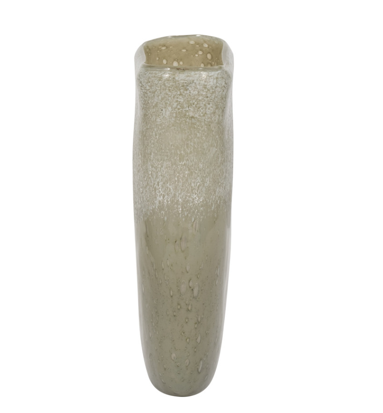Mia Medium Green Glass Vase - Thumbnail 5