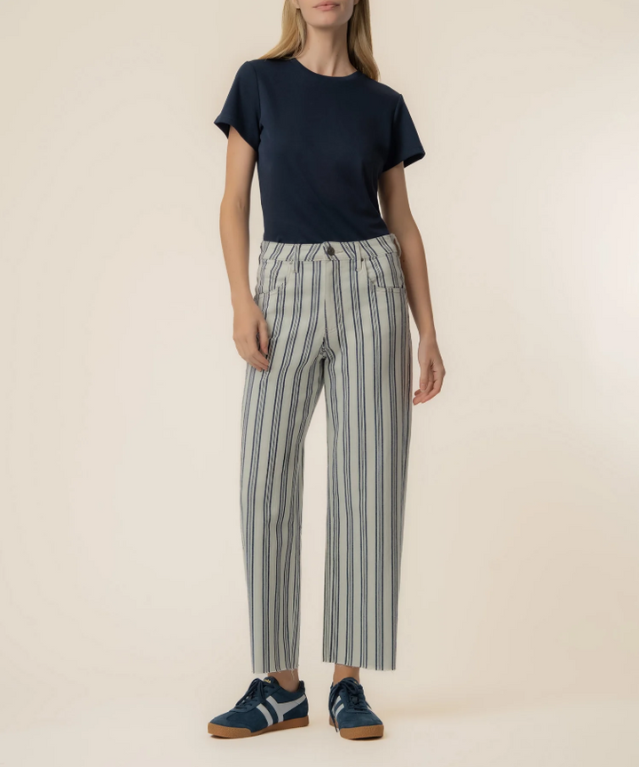 Kut From the Kloth Gwen High Rise, Navy & Ivory