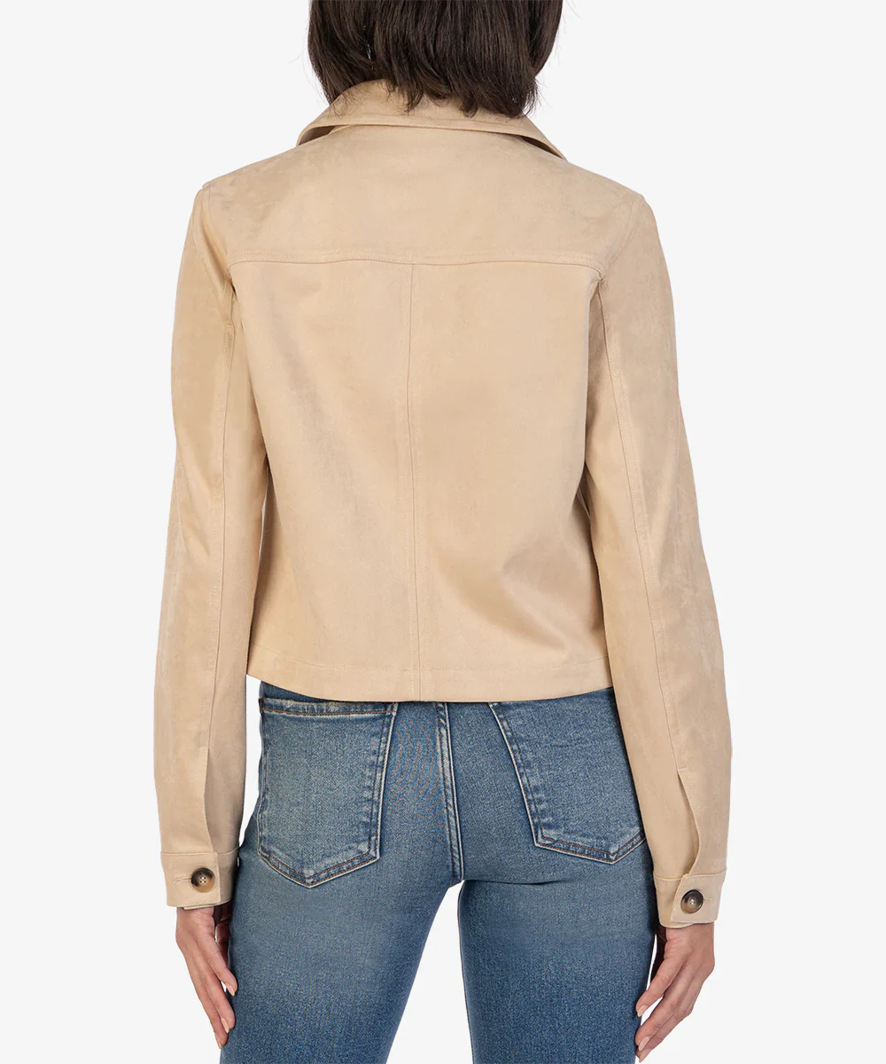 Kut From The Kloth Matilda Faux Suede Crop Trucker Jacket