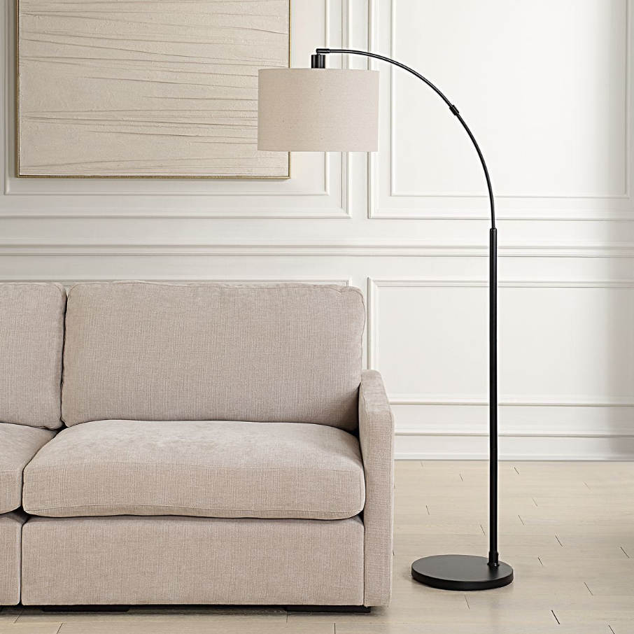 Curved Arc Floor Lamp, Black