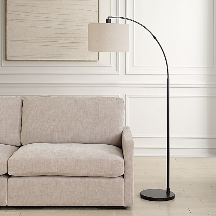 Curved Arc Floor Lamp, Black