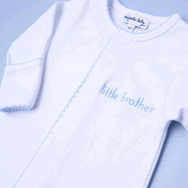 Little Brother Embroidered Footie - 13 Hub Lane   |  Footies