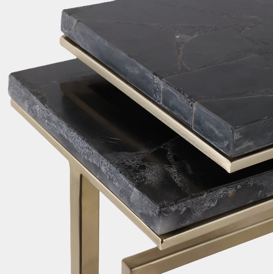 Clarkdale Black Quartz Accent Tables - 13 Hub Lane   |  