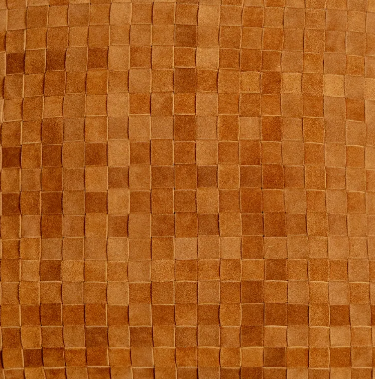 Woven Square Suede Pillow, Cognac - 13 Hub Lane   |  