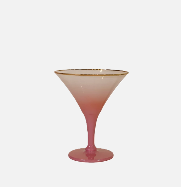 Cocktail Glass w/ Gold Color Rim, Ombre - 13 Hub Lane   |  
