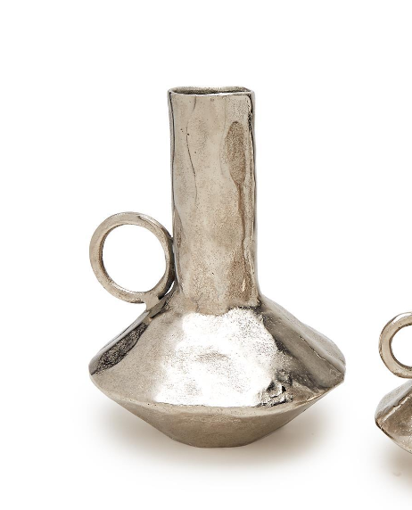 Silver Bucchero Style Handled Vessel - Thumbnail 3