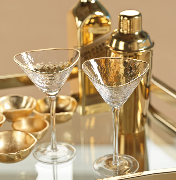 Aperitivo Triangular Martini Glass - 13 Hub Lane   |  Martini Glasses