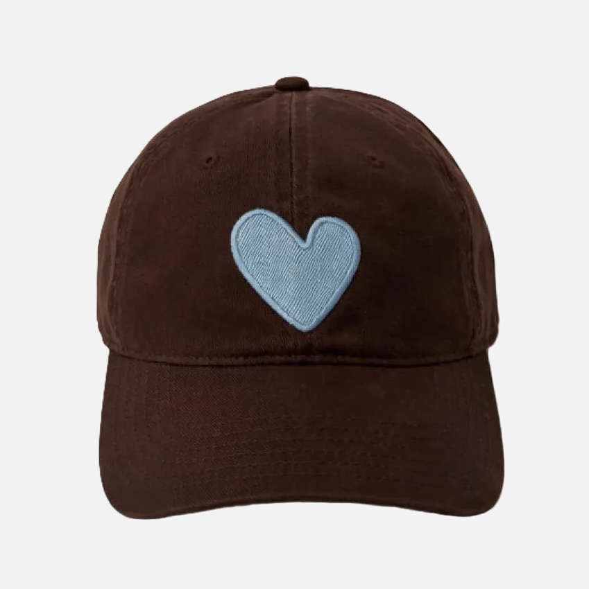 Imperfect Heart Hat, Cocoa-Chambray