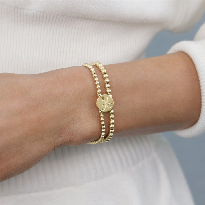 enewton ecollegiate classic gold 3mm bracelet - alabama disc
