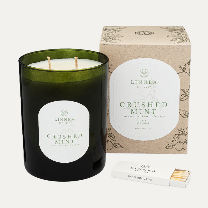 Linnea Crushed Mint Two-Wick Candle - Large