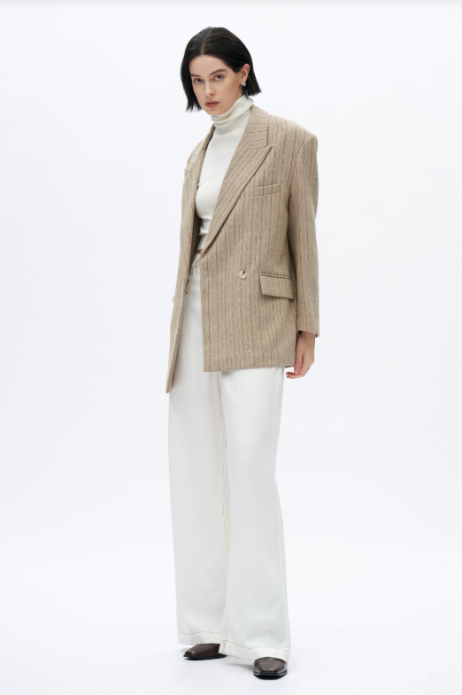 High Rise Pleated Wide Leg Jeans, White - 13 Hub Lane   |  Wide Leg Jeans