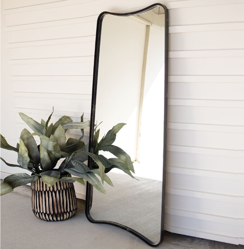 Organic Iron Framed Leaning Mirror - 13 Hub Lane   |  Floor Mirrors