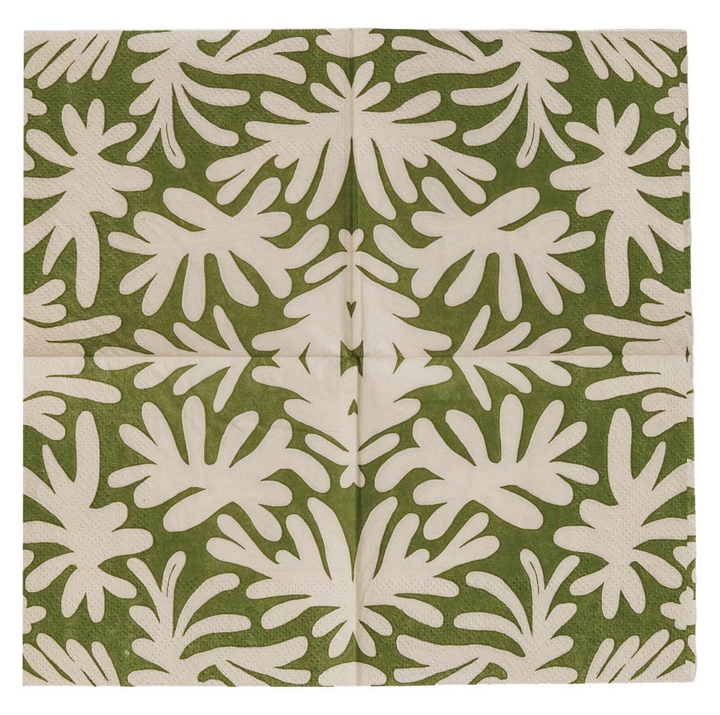 Abstract Leaf Cocktail Napkins