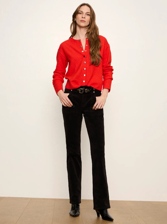 Play Date Velveteen Bootcut, Black