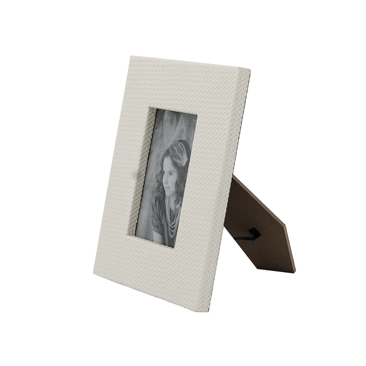 Faux Leather Frame, White - 13 Hub Lane   |  