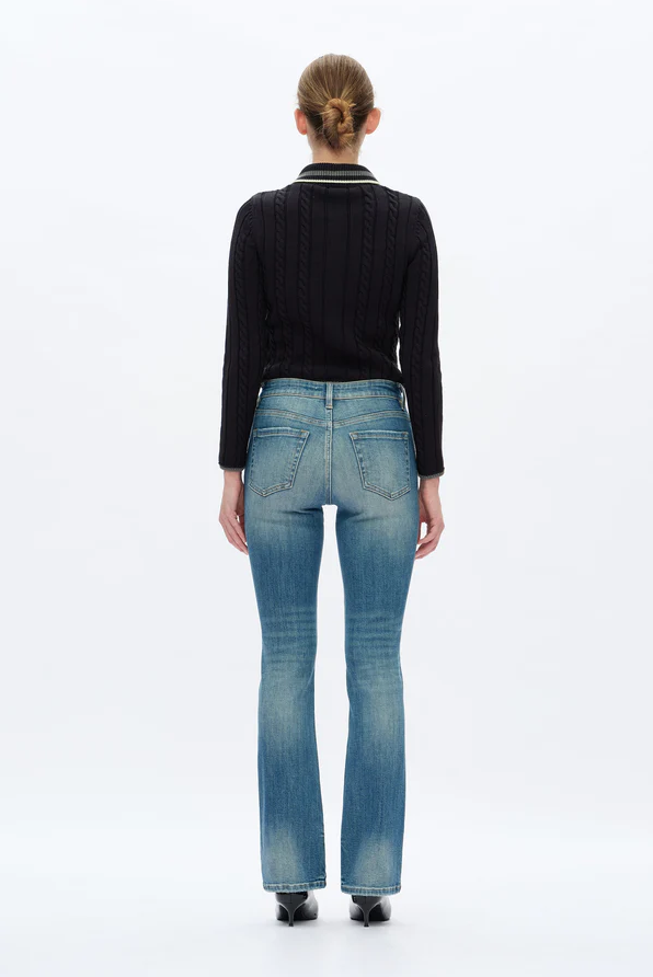 Mid Rise Bootcut Jeans, Retro Medium Blue