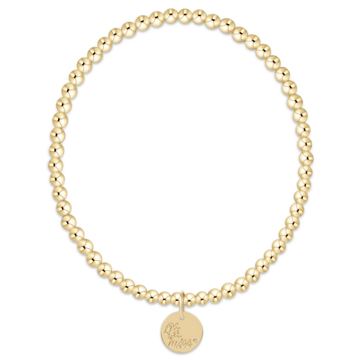 enewton ecollegiate classic gold 3mm bracelet - ole miss disc