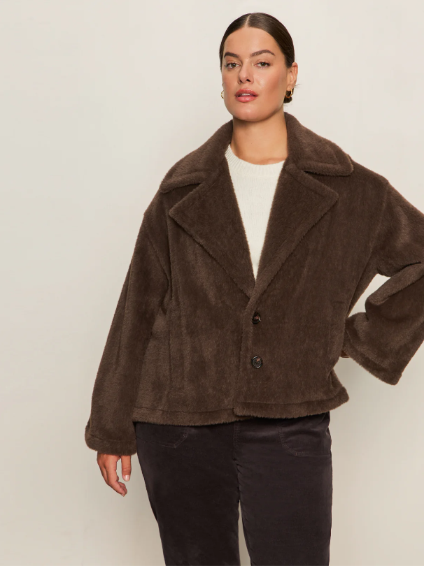 Colette Fur Jacket, Choco Chip - 13 Hub Lane   |  Fur Jackets