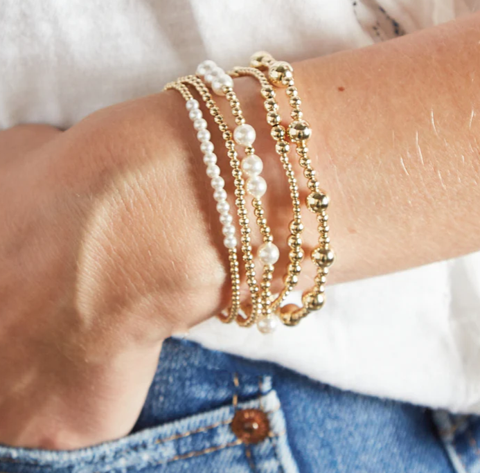 enewton classic sincerity pattern 5mm bead bracelet - pearl - 13 Hub Lane   |  Beaded Bracelets