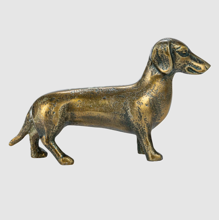 Cast Aluminum Dachshund - 13 Hub Lane   |  Aluminum Sculptures