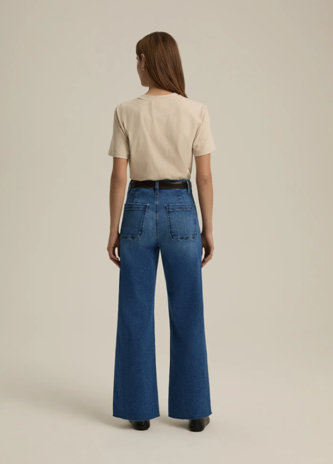 The Mischa Super High Rise Wide Ankle Jeans, Madison