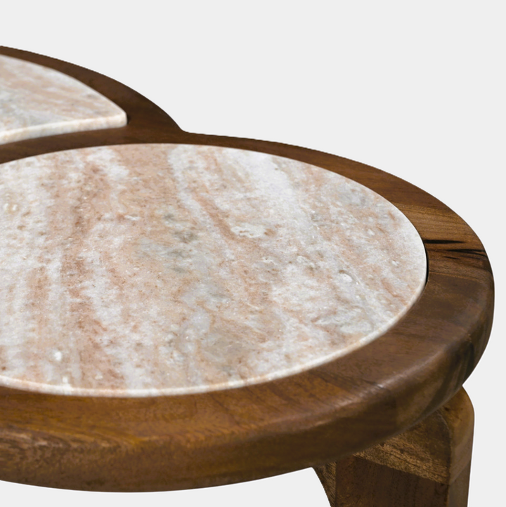 Tenney Wood & Marble Accent Table - 13 Hub Lane   |  
