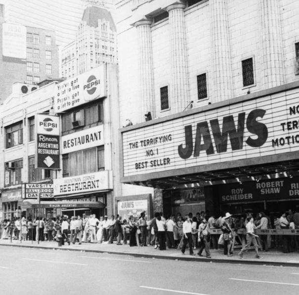 Jaws at the Rivoli Theater, 1975 - 13 Hub Lane   |  Photography