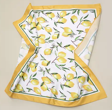 Lemon Print Bandana Scarf - 13 Hub Lane   |  Bandanas