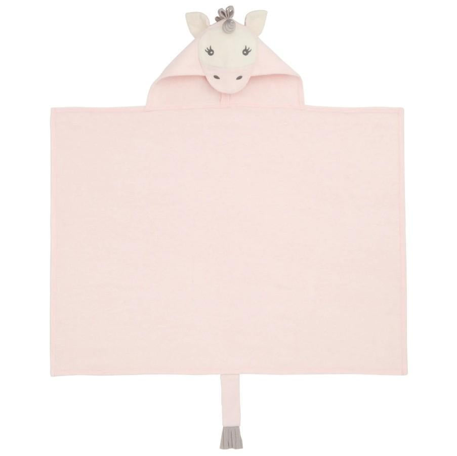 Pink Unicorn Hooded Baby Bath Wrap
