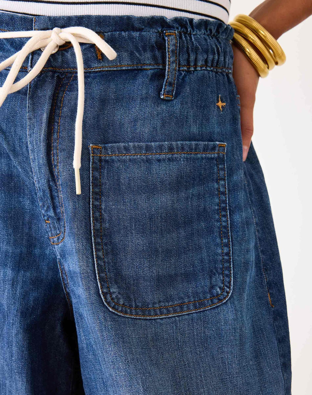 Londonberry Drawstring Jeans, Lapis