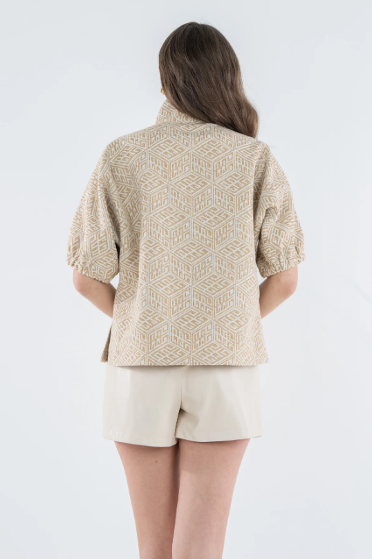 Poppy Top - Mosaic Monogram